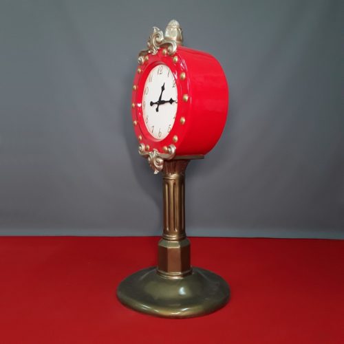 Horloge rouge et or nlcdeco