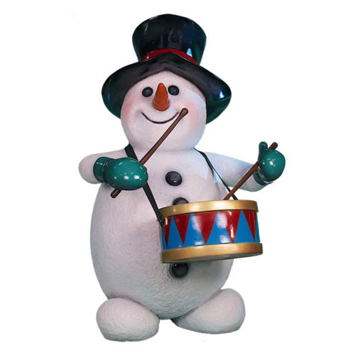 Snowman-with-drums bonhomme de neige tambour nlc deco nlc déco noel
