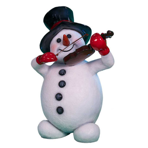 Snowman-with-violin bonhomme de neige noel violon nlc deco nlc décoration