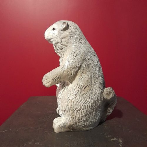 Statue Marmotte grise nlcdeco