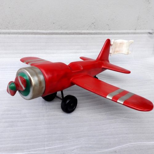 Avion-jouet-enfant-ancien-décoration-aviation-aviateur-ciel-envol-nlcdeco-resine-aeroplane-hydravion-transport-giravion-aeronef-apparel-charter-zingue-vue-face