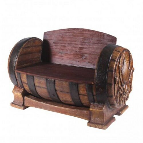 Barrel Bench With Carving nlcdeco