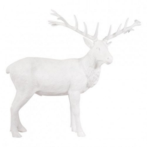 Cerf blanc taille réelle nlcdeco