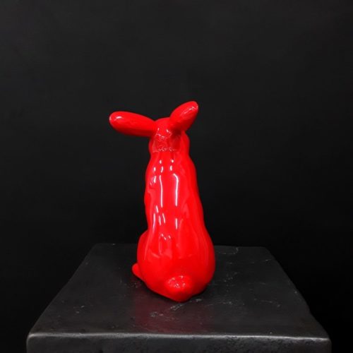 Red resin rabbit nlcdeco