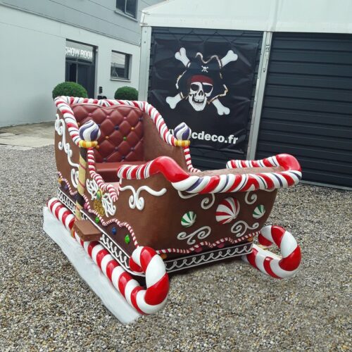 nlcdeco 4-seater gingerbread sled nlcdeco