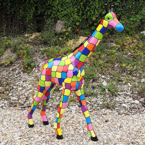 Girafes smarties couleurs design nlcdeco decoration animaux en resine plastique intérieur (9)