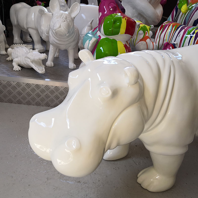 hippopotame grand modele en resine nlcdeco decoration animaux design