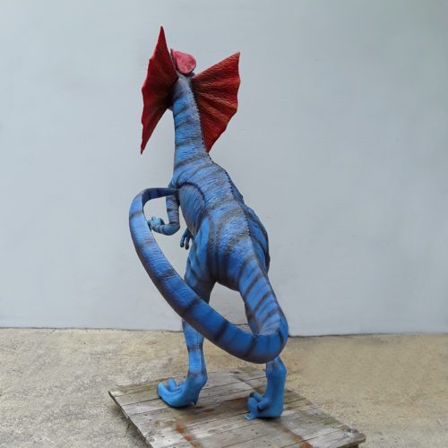 faux Dilophosaurus bleu nlcdeco