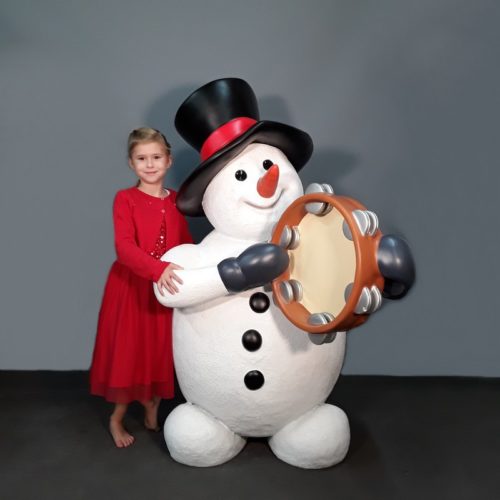 Bonhomme de neige géant musicien nlcdeco