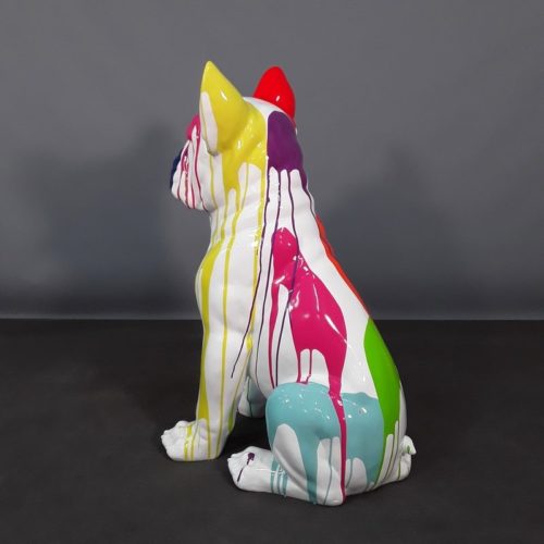 resin bulldog seated statuette nlcdeco