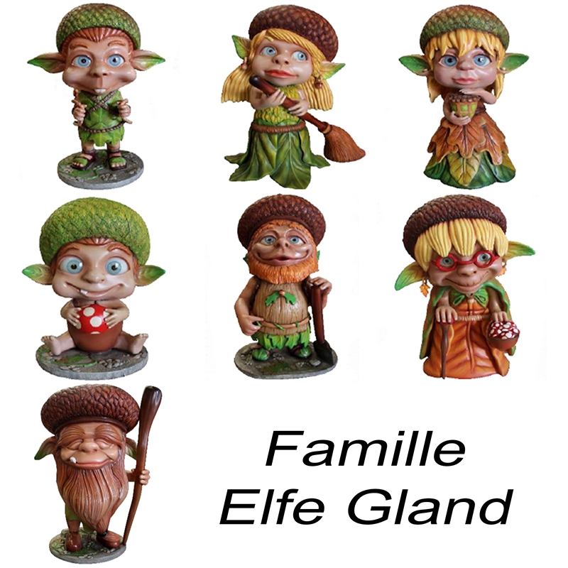 Famille d'elfes gland nlcdeco