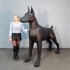 Doberman noir mat chien décoration moderne nlcdeco