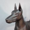 Tête du doberman noir mat nlcdeco