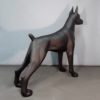 resin statue of a doberman nlcdeco