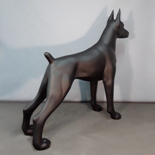 resin statue of a doberman nlcdeco