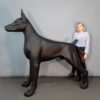 statue décorative loft doberman noir mat nlcdeco