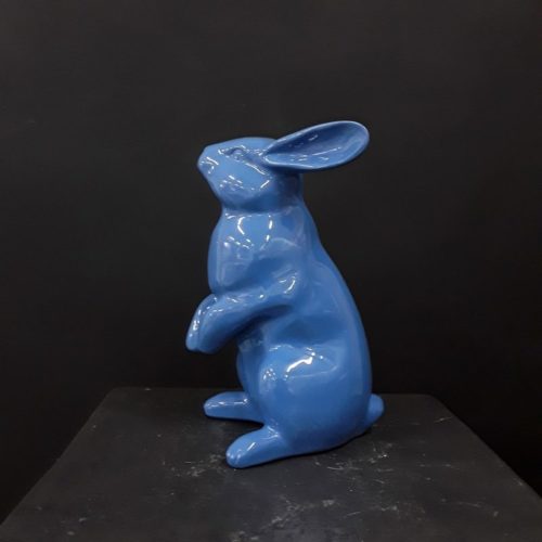 Bleu resin rabbit easter nlcdeco