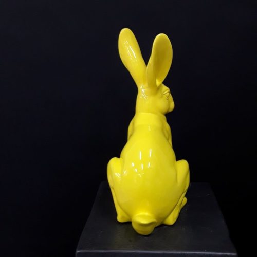 Grand lapin jaune déco design nlcdeco
