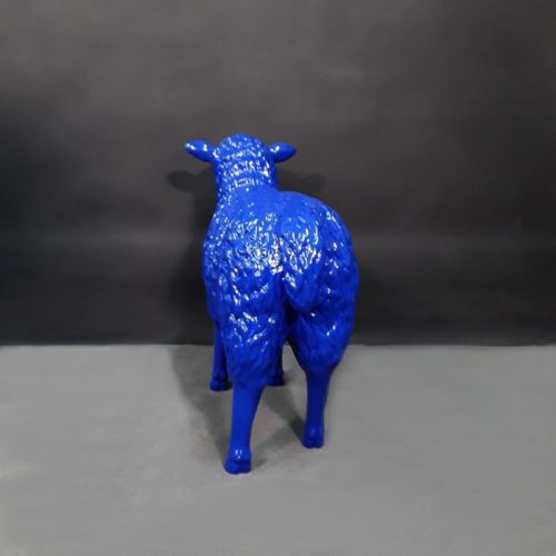 Statue mouton couleur bleu nlcdeco