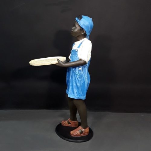 Statue of an African waiter in resin nlcdeco