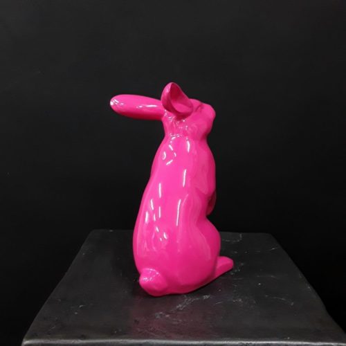Statuette lapin rose déco design nlcdeco
