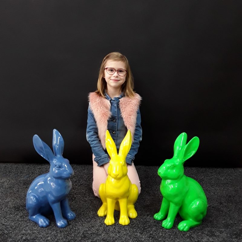 Trios de lapins colorés magasins de déco moderne nlcdeco
