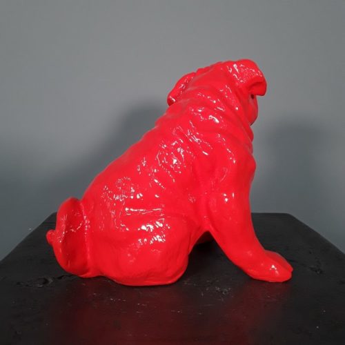 Bouledogue assis rouge nlcdeco