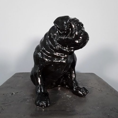 Black resin dog nlcdeco