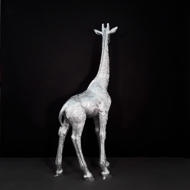 Girafe argentée décor design nlcdeco