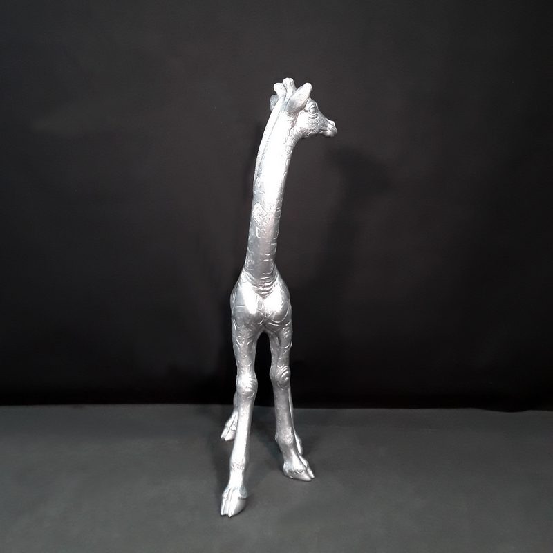 Girafe design argentée nlcdeco