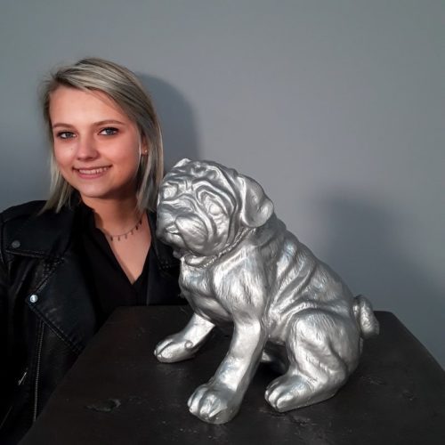 Resin silver dog nlcdeco