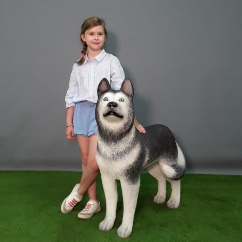 reproduction 3D Husky chien debout nlcdeco