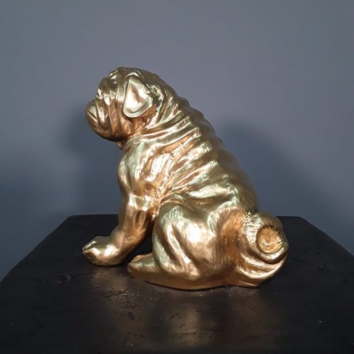 resin gold dog nlcdeco