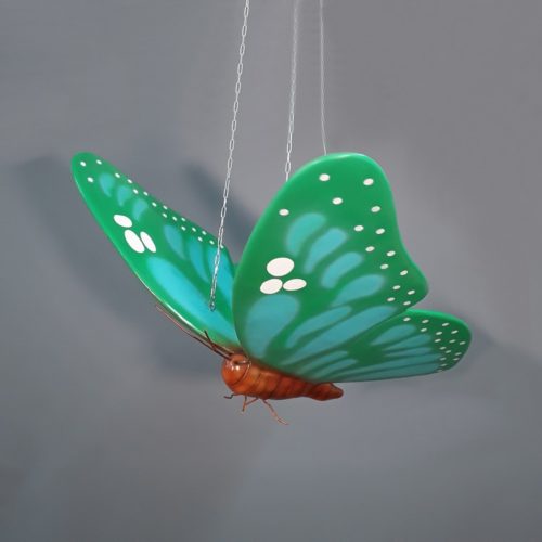 Grand papillon vert à suspendre nlcdeco
