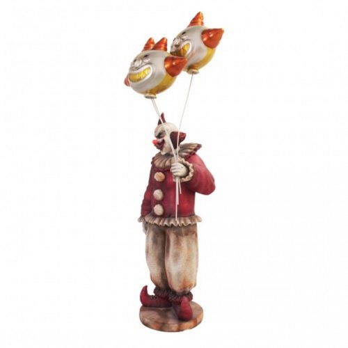 resin clown with balloon nlcdeco
