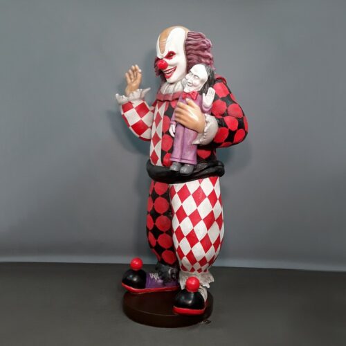 statue grande taille clown d'halloween nlcdeco