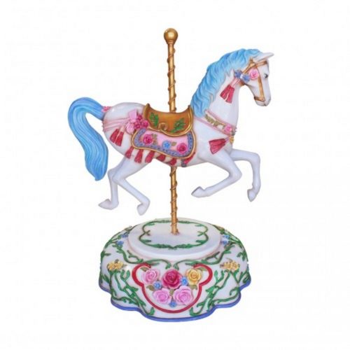 Carousel on blue plate nlcdeco
