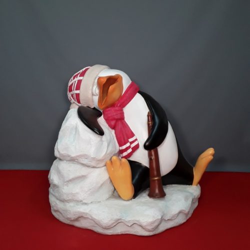 Décor comique pingouin flûtiste qui dort nlcdeco