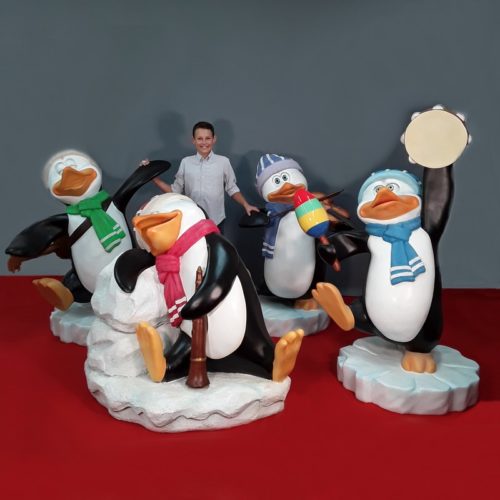 Famille de pingouins musiciens nlcdeco