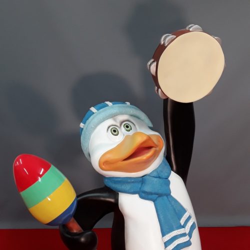 Pingouin musicien décor noël nlcdeco