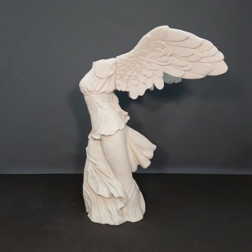 Sculpture argile blanche buste d'ange nlcdeco