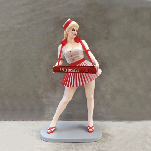 Statue taille réelle pin-up serveuse nlcdeco