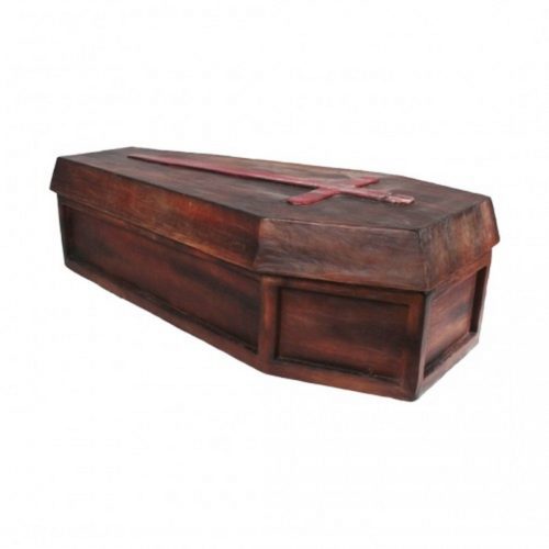 fake wood coffin nlcdeco
