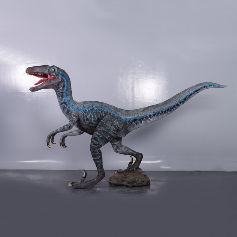 Faux Vélociraptor bleu nlcdeco