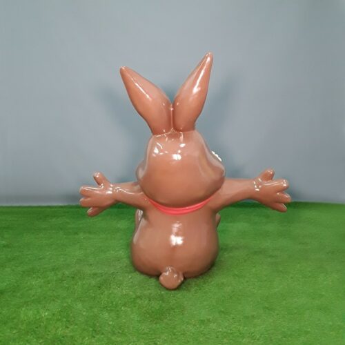 Statue décorative lapin en chocolat assis nlcdeco