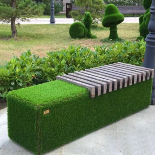 art topiaire banc végétal pour jardins public nlcdeco
