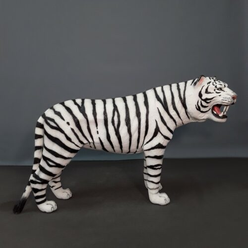 statue taille réelle tigre blanc rugissant nlcdeco