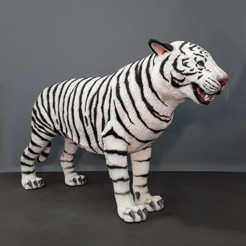 statue tigre blanc animaux exotiques nlcdeco