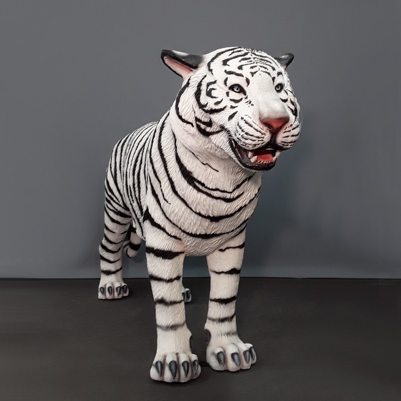 SALALIS Statue de Tigre en Plastique, modèle de Tigre Blanc de