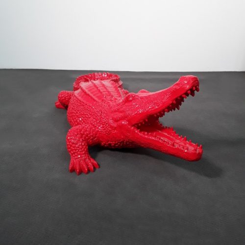 Crocodile décoratif rouge nlcdeco